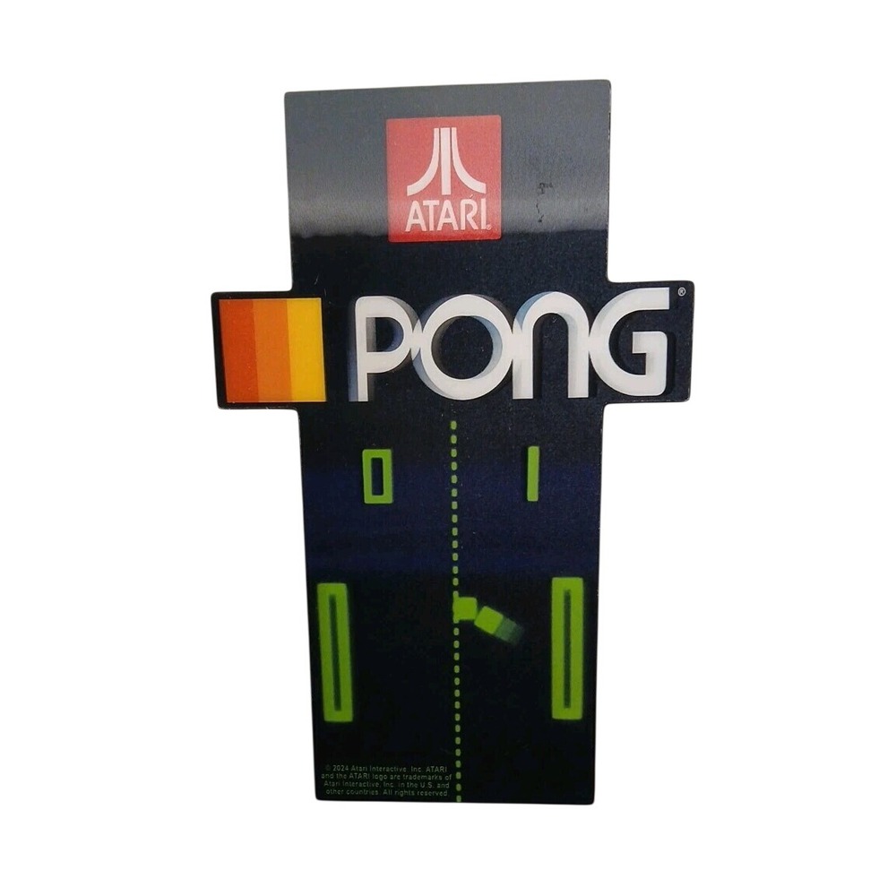 Atari‎ Pong Retro Arcade Wall Art Sign Open Road Brands Glossy Wood Decor 11.5in